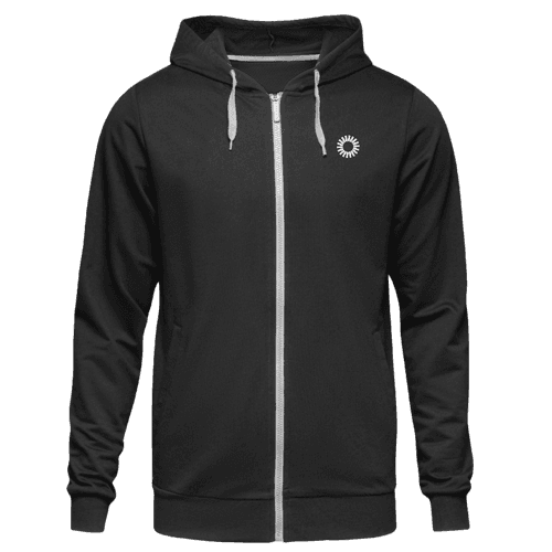Black Zip Hoodie - Aura