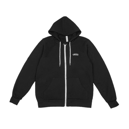 Bella+Canvas Black Zip Hoodie - Wordmark